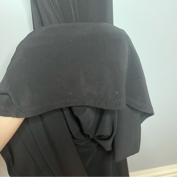 Vera Wang Sleeveless Matte Black Jersey Knit Timeless Classic Maxi Dress Size 4 - Picture 15 of 16